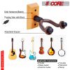 5 Core Guitar Hangers Hook Adjustable Instrument Display Holder Wall Mount GH WD