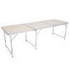 US Stock Home Use Aluminum Alloy Portable Folding Table White Outdoor Picnic Camping Dining Party Indoor RT