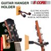 5 Core Guitar Hangers Hook Adjustable Instrument Display Holder Wall Mount GH WD