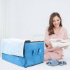 2Pcs Clothes Storage Bag 90L Large Capacity Foldable Closet Organizer w/ Thick Fabric Clear Window Dual-Zipper