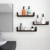 Set of 3 Floating Display Shelves Ledge Bookshelf Wall Mount Storage Home DÃ©cor