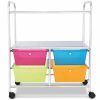 4 Drawers Shelves Rolling Storage Cart Rack