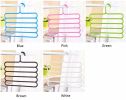 5 Layer Hanger Plastic Multipurpose Kitchen Towels Hanger, Space Saver Cabinet Hanger Multiple Clothe Hanger Tie Shawls Cabinet Organizer