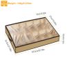 12 Cells Under Bed Shoes Organizer Shoes Container Box Holder with Front Zipper Clear Cover