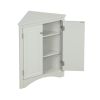 Triangle Bathroom Storage Cabinet with Adjustable Shelves;  Freestanding Floor Cabinet for Home Kitchen