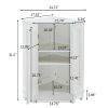 Bathroom Cabinet Triangle Corner Storage Cabinet with Shelf Modern Style MDF Board