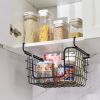 Oceanstar Stackable Metal Wire Storage Basket Set for Pantry, Countertop, Kitchen or Bathroom â€“ Black, Set of 3