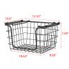 Oceanstar Stackable Metal Wire Storage Basket Set for Pantry, Countertop, Kitchen or Bathroom â€“ Black, Set of 3