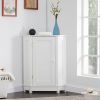 Bathroom Cabinet Triangle Corner Storage Cabinet with Shelf Modern Style MDF Board