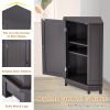 Bathroom Cabinet Triangle Corner Storage Cabinet with Shelf Modern Style MDF Board