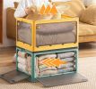 Household Clothes Quilt Storage Folding Plastic Transparent Wardrobe Storage and Finishing Boxes