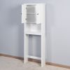 Bathroom Wooden Storage Cabinet Over-The-Toilet Space Saver with a Adjustable Shelf 23.62x7.72x67.32 inch