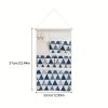 1pc Fabric Storage Bag; Hanging Bag; Over The Door Organizer With 5 Pockets; Wall-mounted Bedside Storage Bag; Student Dormitory Storage Artifact