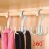 4 Claw Scarf 360 Degree Rotatable Tie Belt Bag Shoes Multi-Function Hook Closet Hanging Organizer Storage Rack Handy and Sturdy