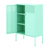 Metal Storage Locker Cabinet, Adjustable Shelves Free Standing Ventilated Sideboard Steel Cabinets for Office,Home