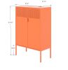 Metal Storage Locker Cabinet, Adjustable Shelves Free Standing Ventilated Sideboard Steel Cabinets for Office,Home