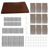 10 Tiers DIY Shoe Cabinet Dustproof Easy Assemble Tidy Shoe Rack Non-Woven Fabric Holding 27 Pair Shoes Brown