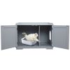 Wooden Cat Litter Box Enclosure with Magazine Rack for Living Room, Bedroom, Bathroom