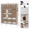 69" Wardrobe Portable Closet Storage Organizer Clothes Non-woven Fabric Wardrobe