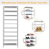 10 Tiers Shoes Rack Shelves 27 Pairs Shoes Storage Organizer Stand Non-Woven Fabric Detachable Shoes Tower Stackable Shoes Storage Rack