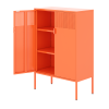 Metal Storage Locker Cabinet, Adjustable Shelves Free Standing Ventilated Sideboard Steel Cabinets for Office,Home