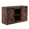 decorative wooden TV / storage cabinet with two sliding barn doors;  available for bedroom;  living room; corridor