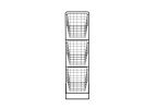 Oceanstar 3-Tier Metal Wire Storage Basket Stand with Removable Baskets â€“ Black