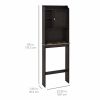 Modern Over The Toilet Space Saver Organization Wood Storage Cabinet for Home;  Bathroom - Espresso