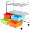 4 Drawers Shelves Rolling Storage Cart Rack