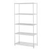 36"W x 16"D x 72"H 5-Shelf Wire Shelving Unit; White