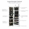 JewelryWall and Door Mounted Mirrored Jewelry Cabinet with Lights