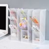 1pc Multi-layer Vertical Pen Organizer Storage For Office School Supplies Cosmetic Brush Storage Box Translucent Pen Storage Holder