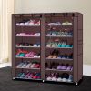 6-Row 2-Line 12 Lattices Non-Woven Fabric Shoe Rack with Non-Woven Fabric RT