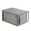 Large Capacity Houndstooth Storage Bag; Zipper Dustproof Organizer For Closet; Reusable Bag