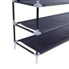 Simple Assembly 10 Tiers Non-woven Fabric Shoe Rack with Handle RT