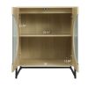 Storage Cabinet with Glass Door, Sideboard Buffet Cabinet for Kitchen,Dining Room