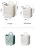 Foldable Plastic Laundry Basket Flexible Hampers with Handle for Hanging