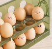 Egg Holder for Refrigerator, Egg Storage Box for Fridge, Flip Fridge Egg Tray Container