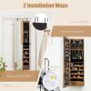 JewelryWall and Door Mounted Mirrored Jewelry Cabinet with Lights