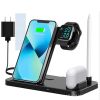 Popular folding 4-in-1 multi-function mobile phone wireless charger for Apple 12/13/15W wireless fast charging