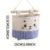 1pc Multifunctional Fabric Wardrobe Storage Hanging Bag; Cute Cartoon Wall Storage Hanging Bag; Stackable Hanging Storage Bag Behind The Door