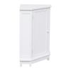 Bathroom Cabinet Triangle Corner Storage Cabinet with Shelf Modern Style MDF Board