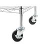 4 Tier Wire Shelf Unit Chrome Capacity 2400 lb with Levelers