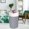 82L Laundry Basket Portable Foldable Home Laundry Storage Bag Cotton Hamper For Kids Toys Storage Dirty Clothes Basket Bag